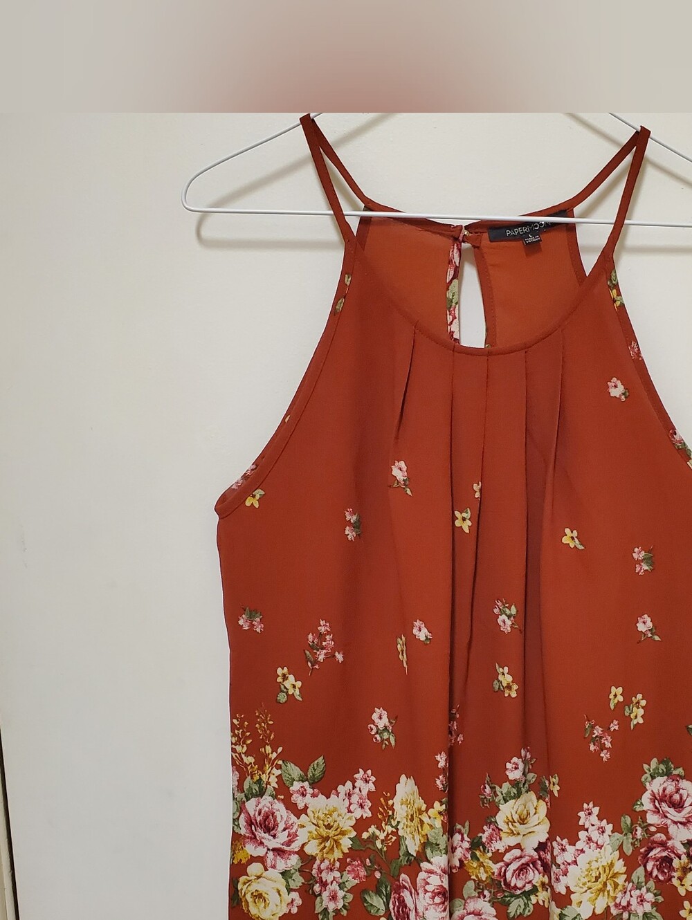 Papermoon Rust Floral Halter Camisole